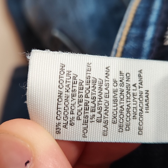 Lucky Brand " Ava Skinny" Distressed 8/29 Ankle Blue Wash Denim Jeans - Picture 13 of 13